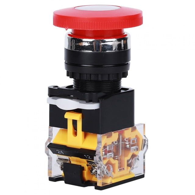 Push Button,3PCs Emergency Stop Push Button Switch Emergency Button Smooth Operation