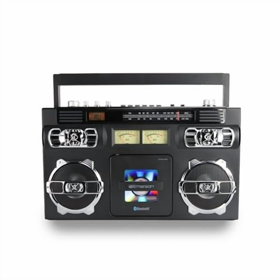 Emerson EPB-3004 Retro Portable CD Boombox with AM/FM Radio, Black