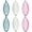 White Pink Blue, variant on Set of 6 Mini Banana Clips - White Pink Blue