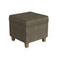 thumbnail image 5 of HomePop Square Storage Ottoman, Brown Window Pane Print, 5 of 10