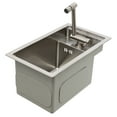 thumbnail image 4 of Silver 304 Stainless Steel 16.9 × 9.8 × 8.7 in Rectangular Single Bowl Sink, 4 of 23