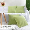 thumbnail image 6 of 4-pcs Decoratiove Throw Cushion Pillow Covers Light Green 20"x20", 6 of 8
