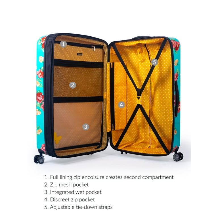 The Pioneer Woman Hardside Luggage 2 Piece Set Carry on and