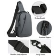 thumbnail image 6 of MMJ Sling Bag for Men Crossbody Chest Bag Large Capacity PU Leather for Commute Travel Work 11.8x7.9x3.9in, 6 of 6