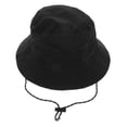thumbnail image 4 of FONDOTIN 1Set Men's Bucket Hats Black Polyester Sun Protection Foldable Breathale for Summer Hiking Cycling Camping, 4 of 7