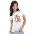 thumbnail image 4 of Hope Pink Ribbon Heart Breast Cancer Womens Slim Fit Graphic Tee Brisco Brands S, 4 of 5