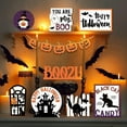 thumbnail image 4 of Halloween Tiered Tray Decoration Set Halloween Farmhouse Decor Boo Happy Halloween Wooden Signs Farmhouse Rustic Tiered Tray Decor Items For Home Tabl, 4 of 5