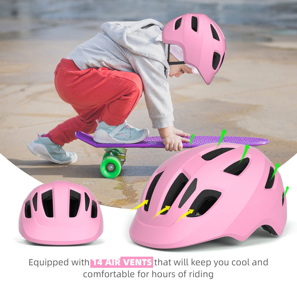 bebefun toddler and kid multi-sport bike helmet Kids Dinosaur Helmet,Adjustable Lightweight (Green Small) Gear up for fun with the Schwinn Sunburst Helmet BeBeFun Girl Bike Helmet, Pink,