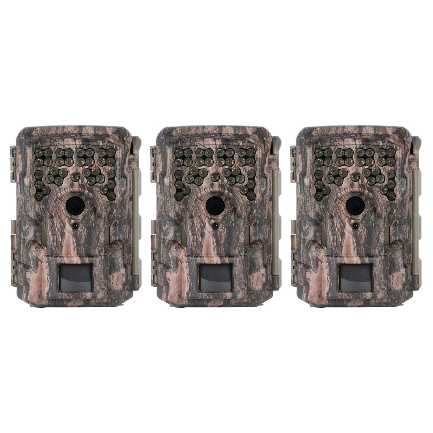 Moultrie M4000i Compact Night Vision Trail Camera, Smoke Screen Camo (3 Pack)