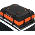 thumbnail image 1 of Fivklemnz Car Rooftop Cargo Carrier Roof Bag Waterproof For All Top Of Vehicle With/Without Rack Includes Topper Anti-Slip Mat + Reinforced Straps + 6 Door Hooks + Luggage Lock, 1 of 4