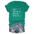 thumbnail image 1 of Camiseta holgada de manga corta con estampado de letras MA Mama Mom Bruh: estampado de letras moderno, cómoda y casual., 1 of 3