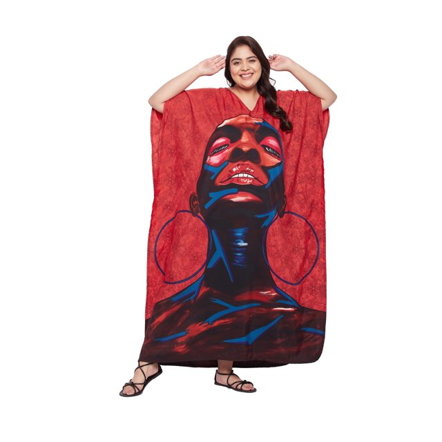 Oussum Robes Caftans pour Femmes Grande Taille en Polyester Imprimé Long Caftan Maxi en Ligne