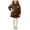 Coffee, variant on OJSFQUFP Girls' Bow Knot Sweater Skirt Set Fall Stylish Knitted Versatile Cake Skirt Two Piece Set