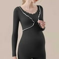 thumbnail image 5 of hengsof Women's Maternity Long Sleeve Tops Stretch Bottoming Tops Suitable for Pregnant Women, 5 of 6