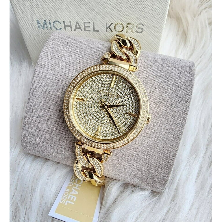 Michael Kors Womens Catelyn Gold Dial Watch MK4674