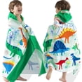 thumbnail image 1 of Toallas para niños pequeños VOOVA & MOVAS para niños de 3 a 10 años, diseño de dinosaurio, 100% algodón, 1 of 6