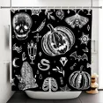 thumbnail image 4 of Tchckioa Shower Curtain for Bathroom,Privacy Protection Hooks Bath Curtain(72x72 Inch,Black and White,Halloween), 4 of 8