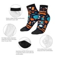 thumbnail image 3 of Uemuo Creative Transport Printed Crew Socks, Moisture-Wicking Socks, Athletic Socks for Men Breathable Cushion Socks Casual Sport Socks for Running Traveling, 3 of 6