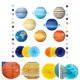 thumbnail image 4 of 1 set colgante del sistema solar decoraciones planetas de papel linternas flores de papel para fiestas temáticas espaciales, 4 of 4