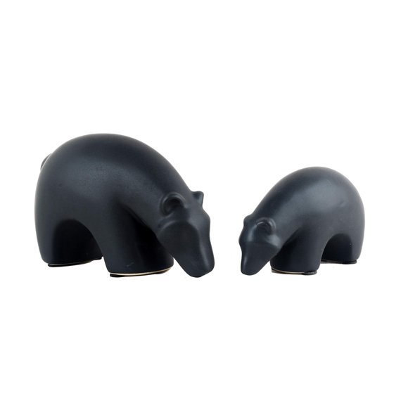 NWFashion Figurines d'Animaux en Céramique Décoration Maison Meubles de Bureau (Ours Noir)