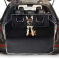 thumbnail image 1 of Protector universal para maletero de coche para perros, 2 bolsillos grandes, impermeable y antideslizante, funda para maletero compatible con la mayoría de coches, 185 x 103 cm, negro., 1 of 4