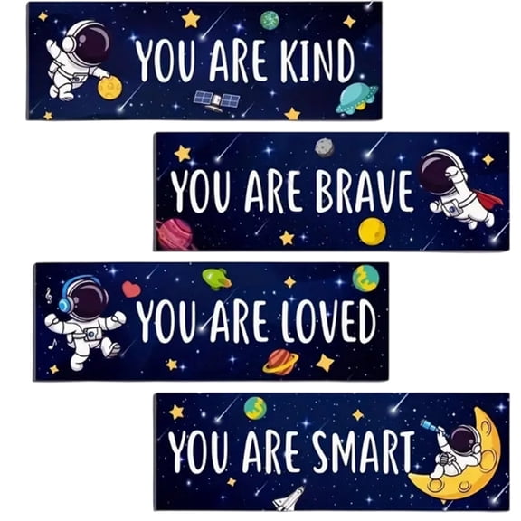 Children's Room Wooden Wall Decor, Soaring Space Themed Wooden Wall Art, Kids Bedroom Home Decoration, Space Adventure Themed Nursery and Playroom Wall Hanging