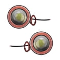 thumbnail image 2 of 2 Pcs 3in Round LED Fog Light Bulbs High Brightness Angel Eye Projector Lamp IP65 Waterproof Universal Fit for Car, 2 of 5