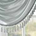 thumbnail image 2 of Elena Faux Silk Waterfall Embellished Valance Dusty Aqua 38x46", 2 of 4