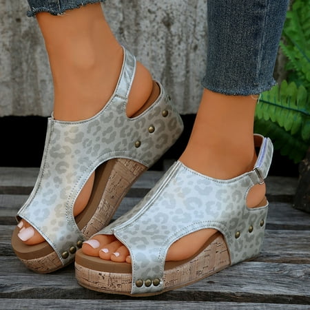 

Hvyesh Womens Platform Sandals Casual Summer Peep Toe Sandals Comfortable Rhinestone Slip On Sandals Boho Breathable Sandal Size 9