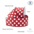 thumbnail image 3 of Cinta decorativa Royal Imports con lunares, 6,4 cm x 23 m, color rojo, 3 of 6