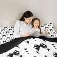 thumbnail image 4 of Feelyou Princess Black Bowknot Twin Bedding Sets 7-Piece, Chic Cartoon Bow-tie Bedding Comforter Set, Teens Kids Girls Women Reversible Sheet Sets, Microfiber Bedroom Decor, 4 of 7