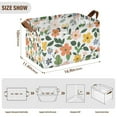 thumbnail image 7 of Yayeee Foldable Storage Basket for Shelves with Handles Set of 2 Waterproof Cloth Bins, Retro Colorful Flowers, 7 of 7