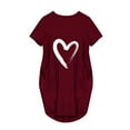 thumbnail image 4 of Robes pour Femmes 2024 Été Ample Décontractée Imprimée Robe Manches Courtes Col en V Robe 50 % de Réduction!, 4 of 5