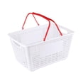 thumbnail image 1 of Tnarru Panier d'Achats Panier d'Épicerie Ergonomique Polyvalent Robuste Paniers de Rangement avec Poignée pour Jouets Fruits Cosmétiques Garde-Robe Garage Rouge, 1 of 8