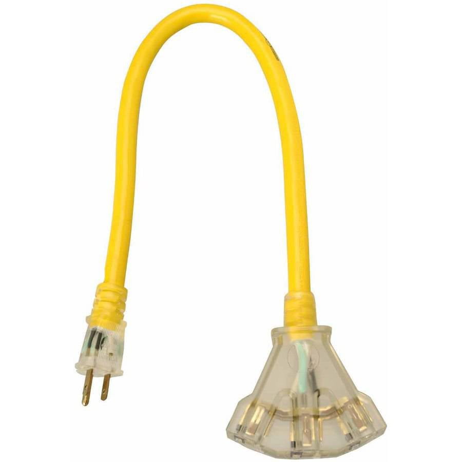 Yellow Jacket 2882 12 3 Heavy-Duty 15-Amp SJTW Contractor Extension Cord with Lighted... by Coleman Cable