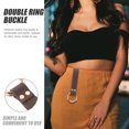 thumbnail image 2 of Vintage Metal Double Ring Buckle for Belt Decor Coffee Color 2.5 Inches, 2 of 6