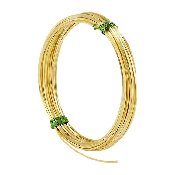 18 Gauge 1mm Gold Brass Square Wire 19.69 Feet (6m) for Jewelry Making Craft DIY Projects