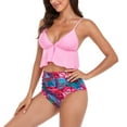 thumbnail image 4 of Bikini De Mujer, Traje De Baño De Dos Piezas, Bikini Estampado, Traje De Baño De Cintura Alta, Traje De Baño Para Mujer, Bikini Estampado Con Cuello En V, Cintura Alta, ANGGREK Cocina, Decoración y Otros, 4 of 5