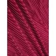 thumbnail image 4 of Women'S Loose Fit Square Neck Long Sleeve Velvet Mini Babydoll Dresses Shift Dress Wine Red M, 4 of 9