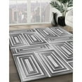 thumbnail image 2 of Ahgly Company Indoor Rectangle Patterned Platinum Silver Gray Area Rugs, 2' x 4', 2 of 6