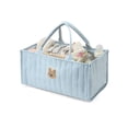 thumbnail image 6 of Pcksrro Diaper Caddy Portable Quilted Basket With Removable Dividers Handles For Nursery Nursery Storage Basket For Diapers Wipes Toys Baby Black, 6 of 9