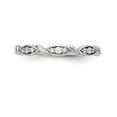 thumbnail image 3 of 14K White Gold Wedding Diamond Round Ring Band, 3 of 4