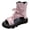Pink, variant on Women's Height Increasing Chunky Gladiator Sandals Combat Riding Boots Beach Fashion Casual Leather Hollow out Lace up Platform Wedge Comfortable Walking Summer Shoes Pink Size 6.5