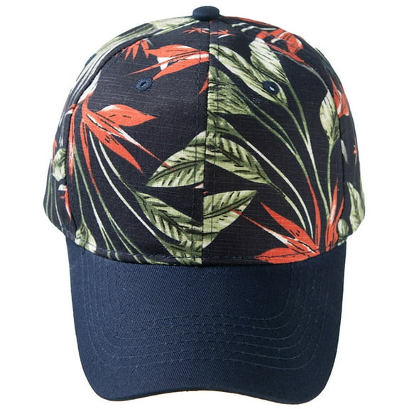 JUNTEX Women Men Summer Bohemian Cotton Baseball Cap Colorful Tropical Leaves Floral Printed Sunscreen Outdoor Beach Vacation Adjustable Trucker Dad Hat