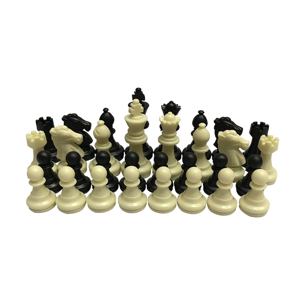 Plastic International Competition Chess Pieces with Chess Board Game Toys Set J 