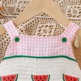 thumbnail image 5 of KONDYS Girls Dresses Kids Summer Toddler Sleeveless Holiday Cartoon Watermelon Embroider Plaid Party Birthday Sundress for 5-6Y, 5 of 6