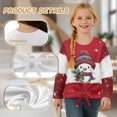 thumbnail image 5 of DISNIMO Girl's Fall Long Sleeve Tops Christmas Penguin Printed Crew Neck Loose Blouse Top Drop Shoulder Pullover Tops Casual Soft Shirts, 5 of 8