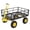 Black frame, yellow handle, yellow hub, variant on Ataucjin 1200 LBS Steel Garden Cart, Heavy Duty Utility Garden Wagon with 13-Inch All-Terrain Tires, 180° Rotating 2-in-1 Handle, ATV & Lawn Tractor Towable, Metal Yard Cart for Landscaping