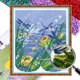 thumbnail image 1 of Kit Punto Cruz Libélula Impresa Con Cuentas Bordado Parcial Arte para El 9CT 29x32cm, 1 of 9