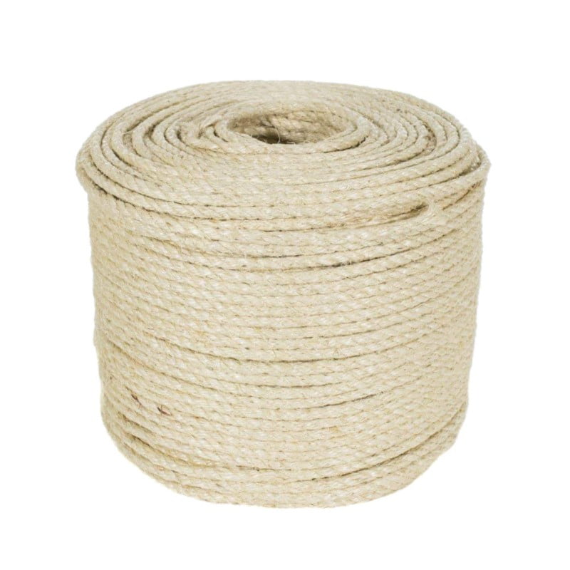 Projects Cat Scratching Post Indoor/Outdoor Twisted Sisal Rope Marine All Natural Fibers Moisture/Weather Resistant 10 feet 1/2 inch Wicker Chair Decor Tie-Downs - SGT KNOTS 